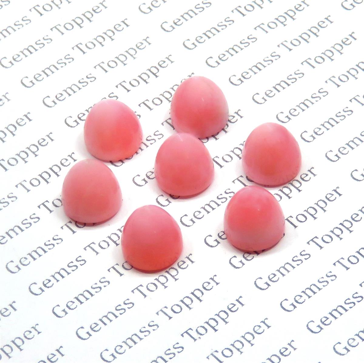 Pink Opal 4x4 mm Bullet Cabochon